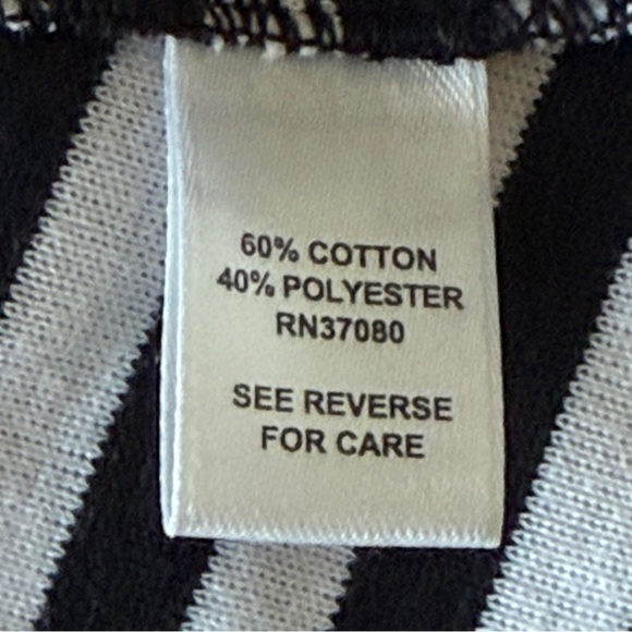 Cato Black and White Striped Short Sleeve Tee Size XL - Picture 6 of 7